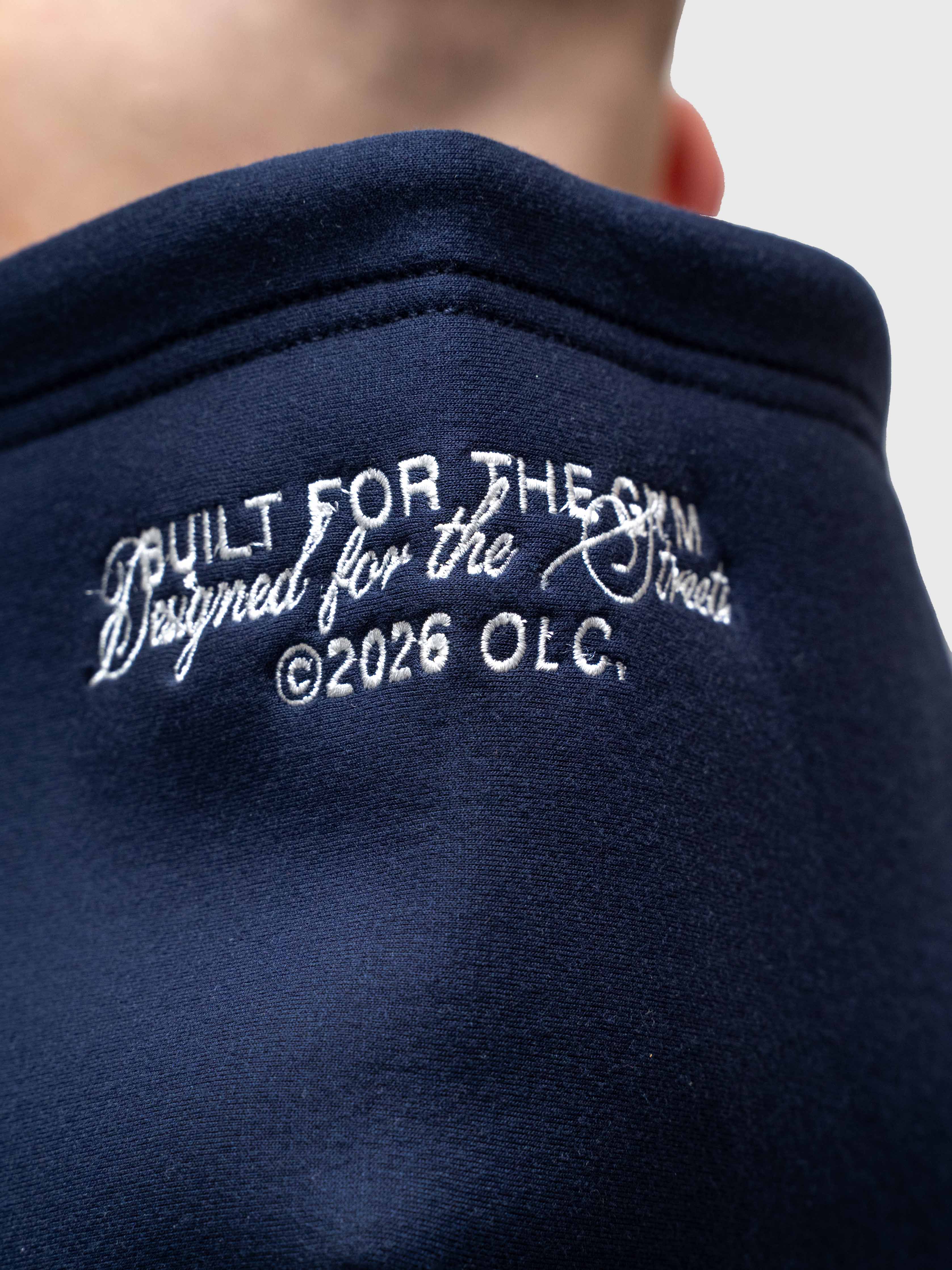 AW Puff Zip Hoodie - Midnight Navy/Yellow