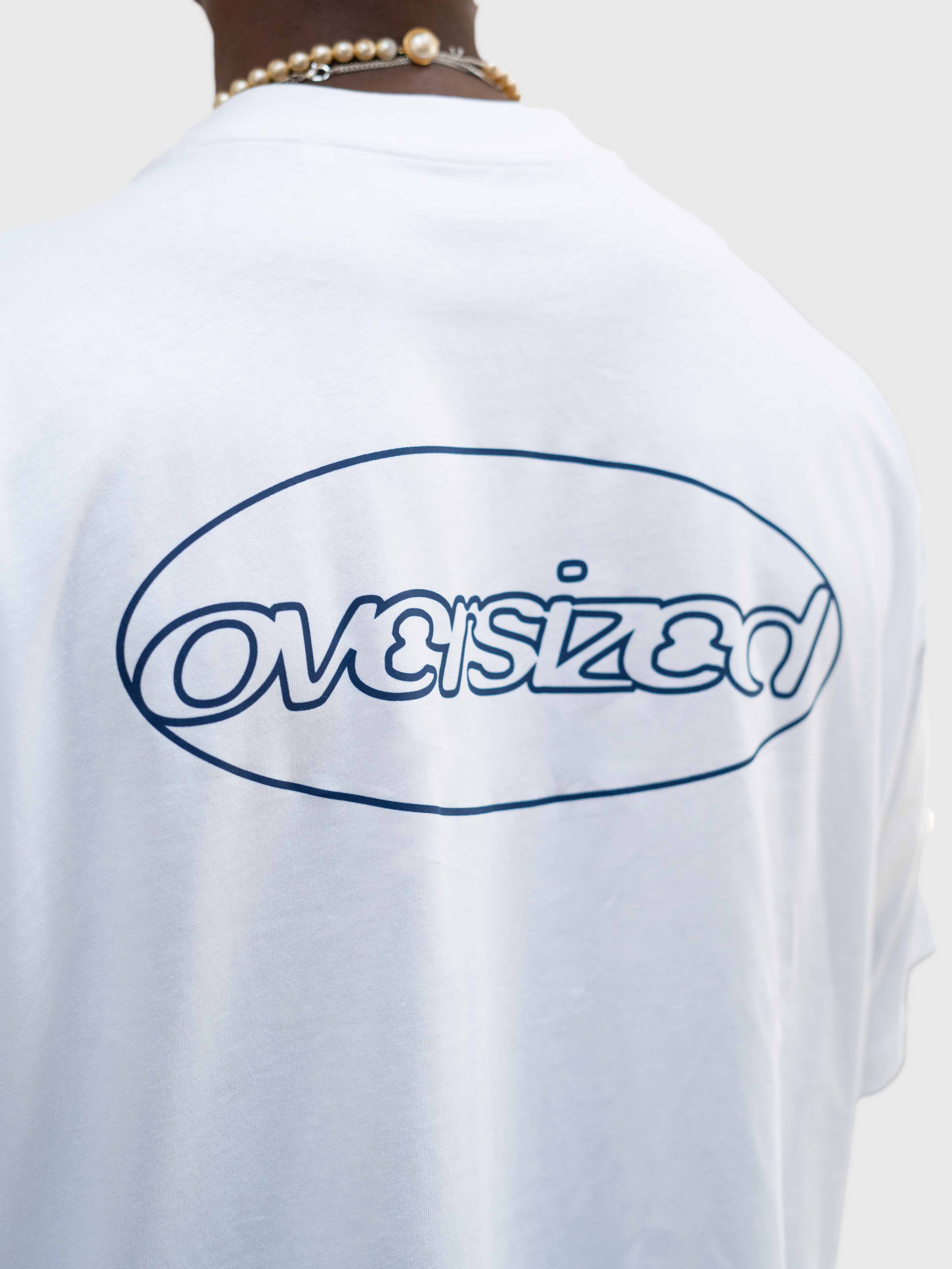 Commitment Box Tee - White/Navy Blue