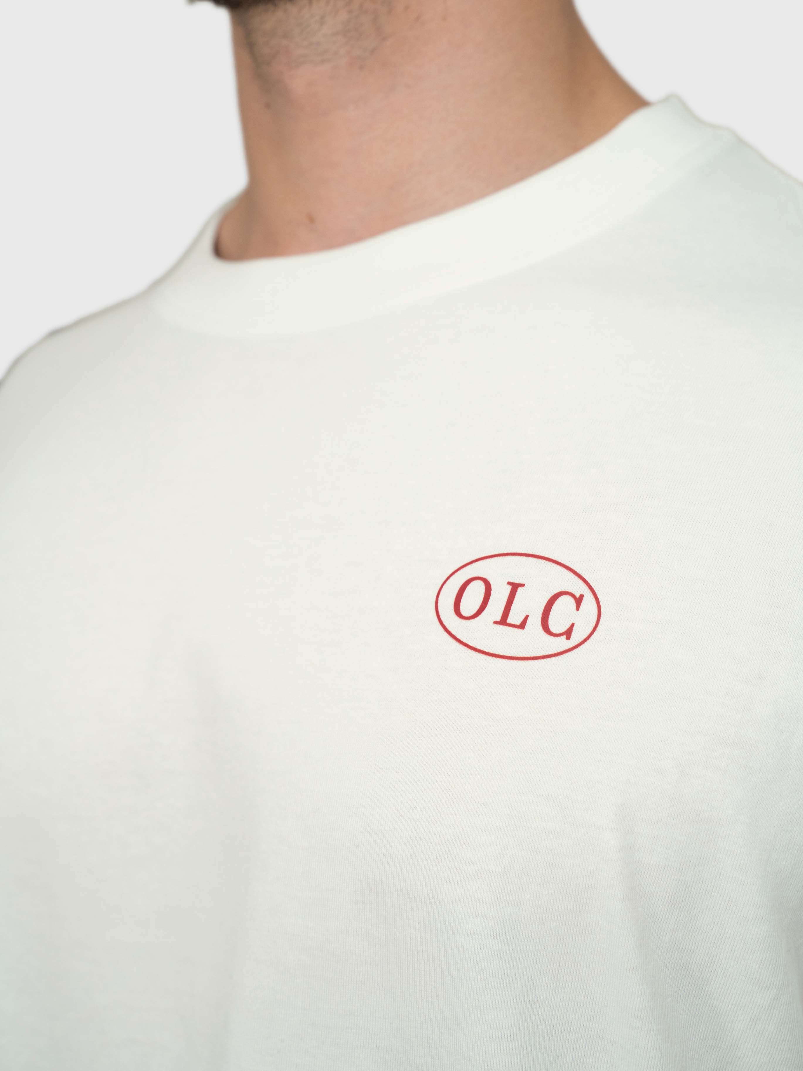 Member Box Tee - Cream White/Burgundy Red
