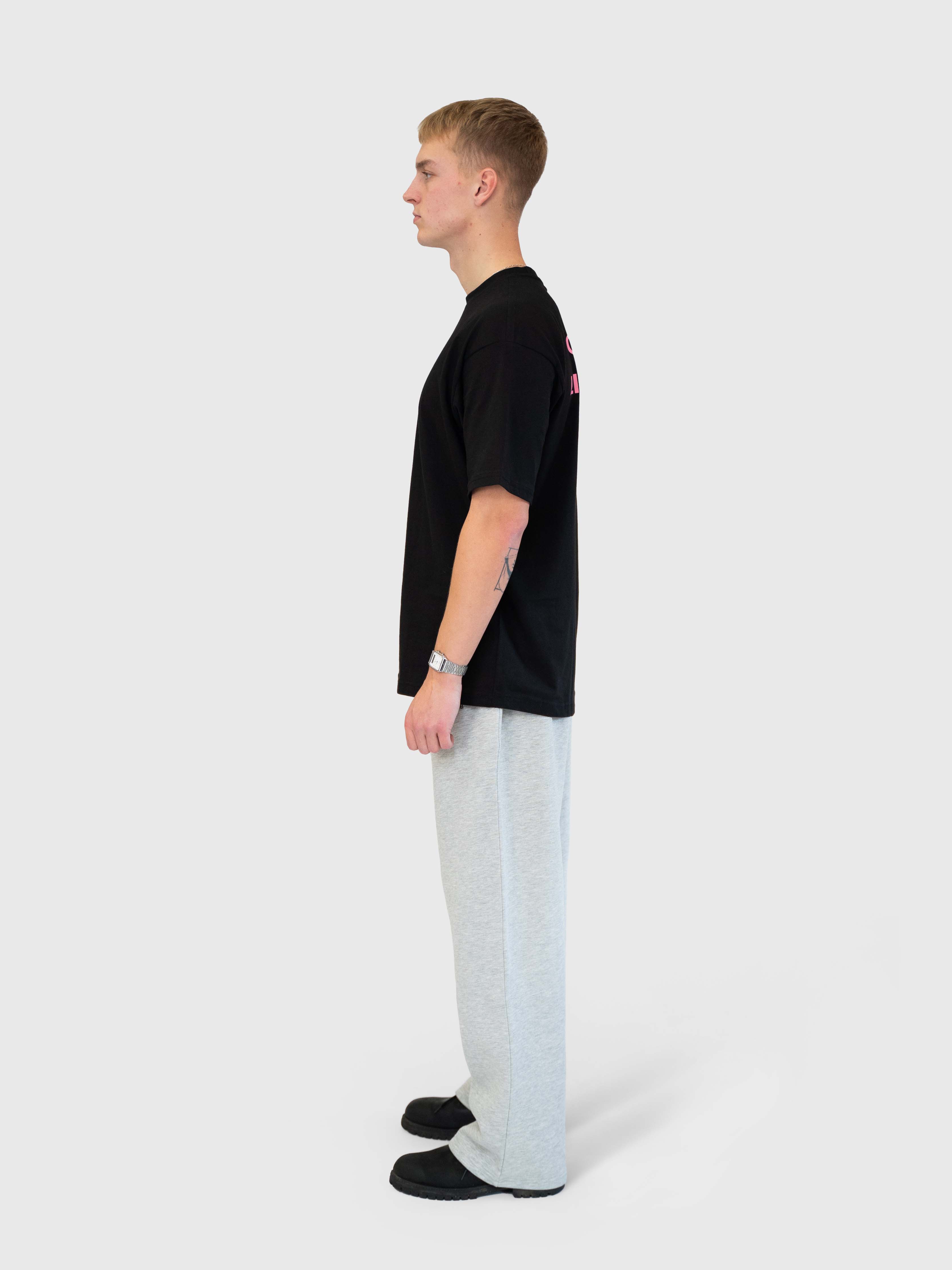 Confidence Straight Sweatpants - Melange Grey/Black