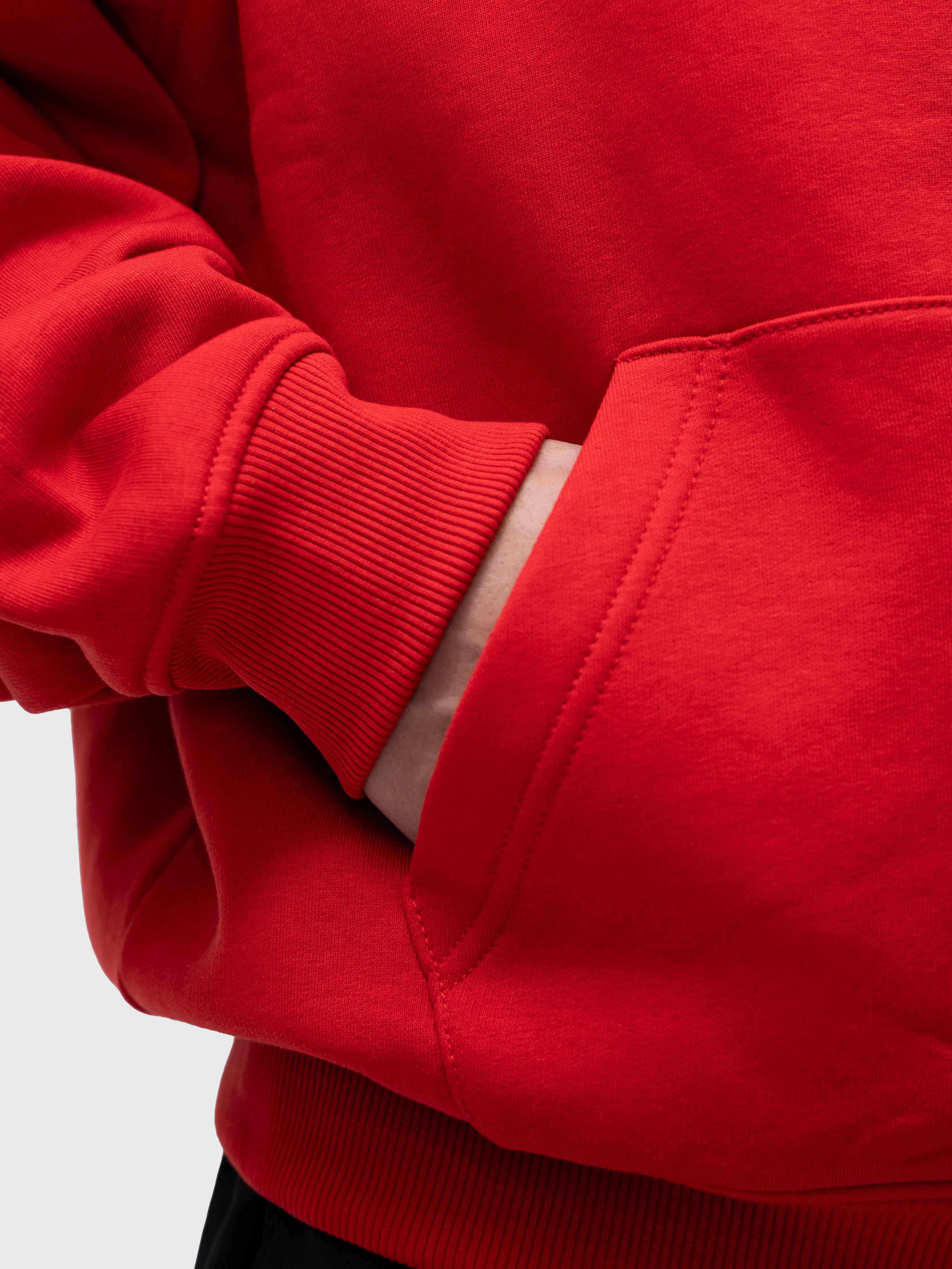 Confidence Zip Hoodie - Red/White