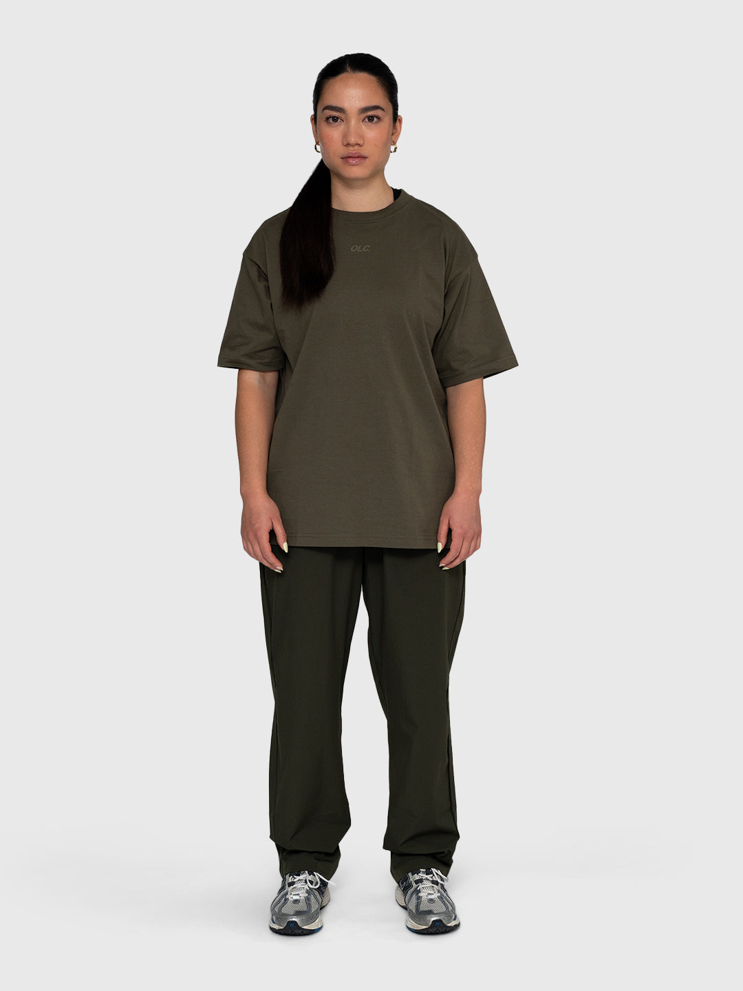 Confidence Tech Pants - Khaki Green/White
