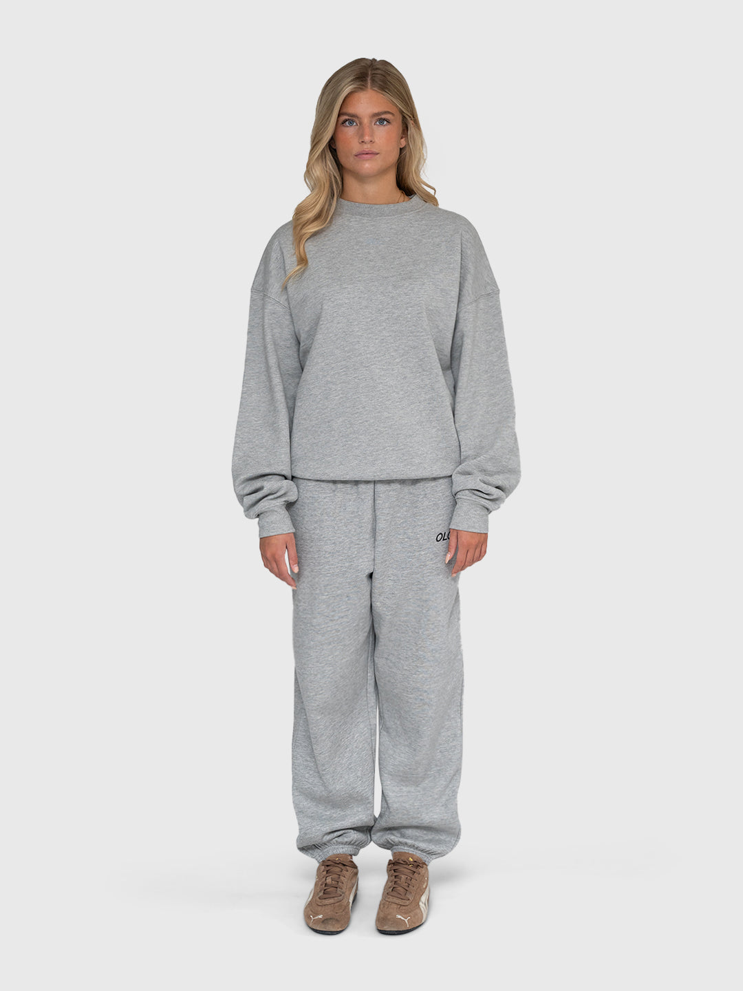 Logo Sweatpants 2.0 - Melange Grey/Black