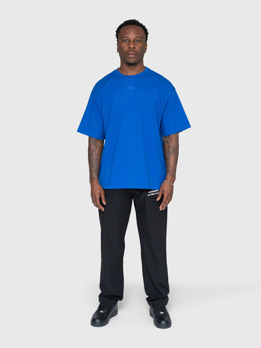 Logo Heavyweight Box Tee - King Blue/White