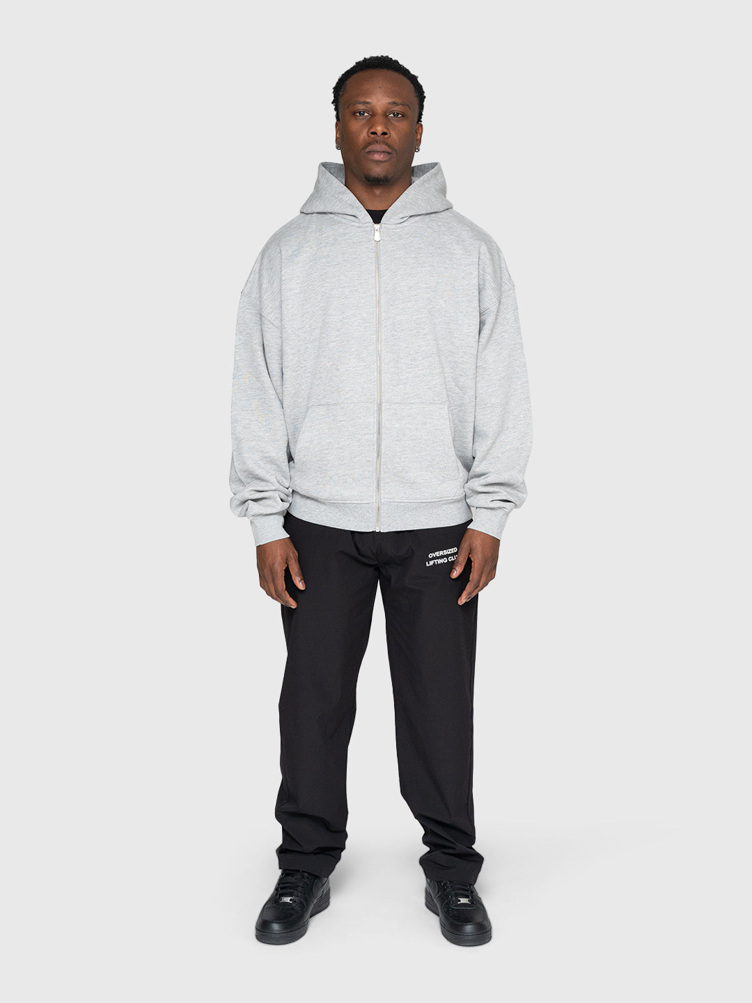 Confidence Zip Hoodie - Melange Grey/Forest