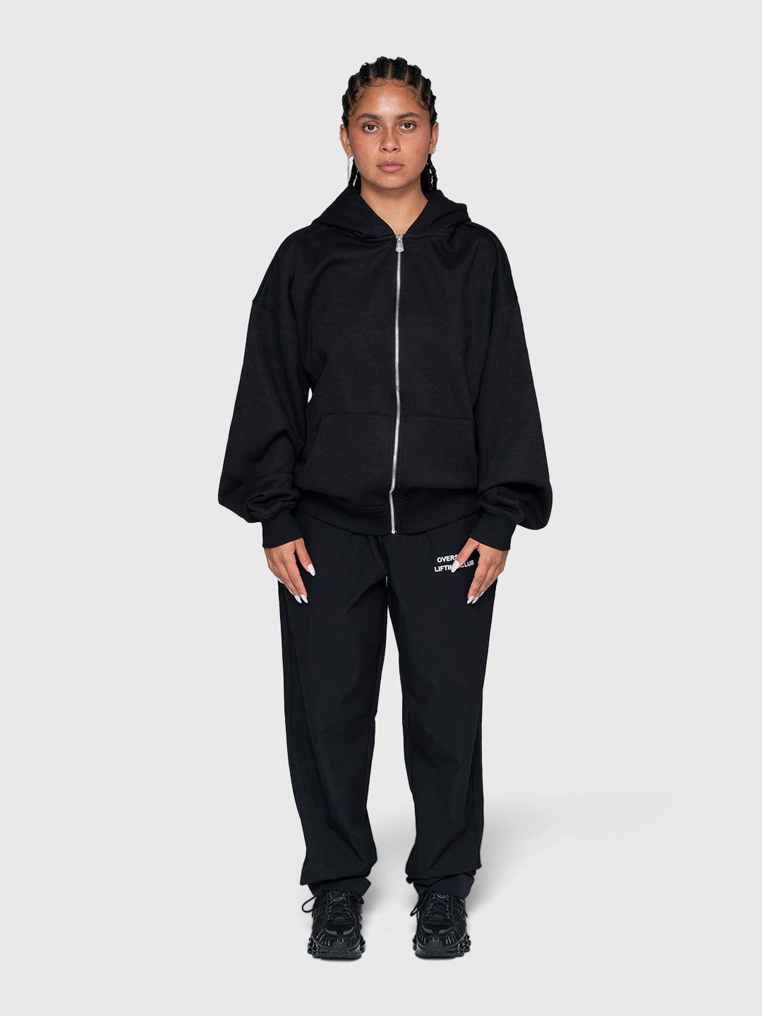 Confidence Zip Hoodie - Black/White