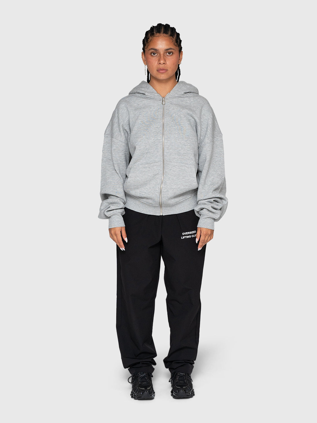 Confidence Zip Hoodie - Melange Grey/Forest