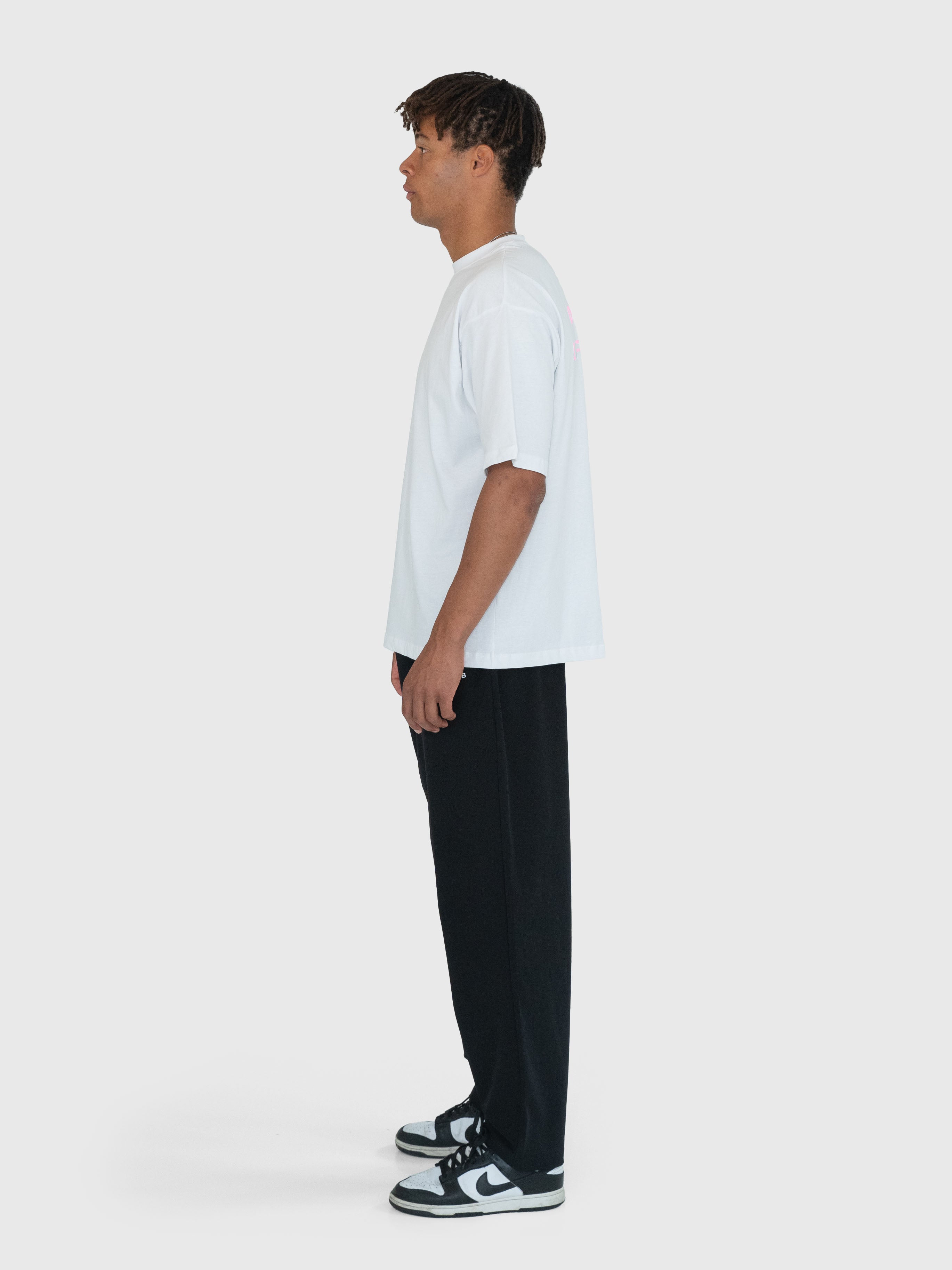 Confidence Box Tee - Wit/roze