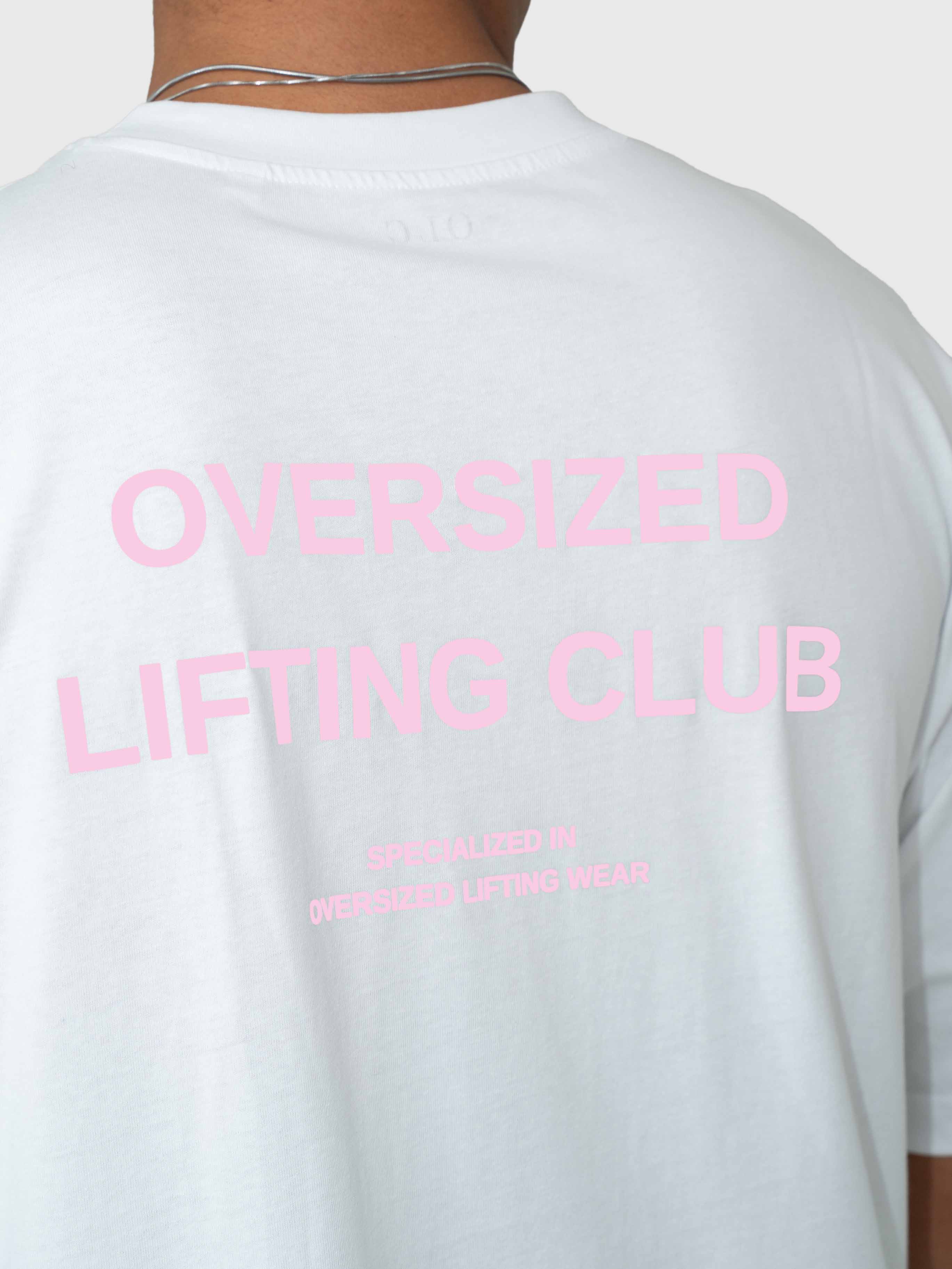 Confidence Box Tee - Wit/roze