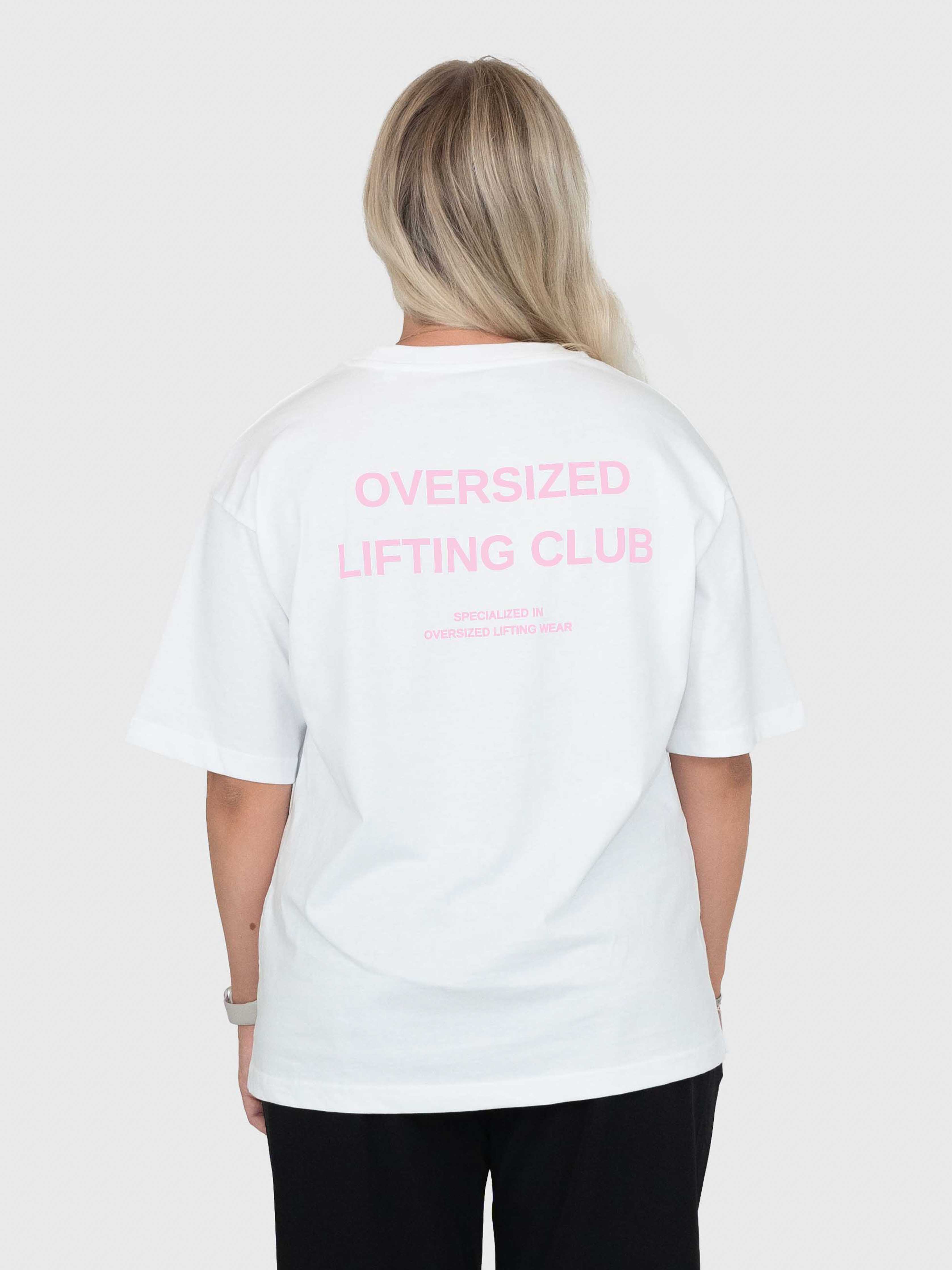 Confidence Box Tee - Wit/roze