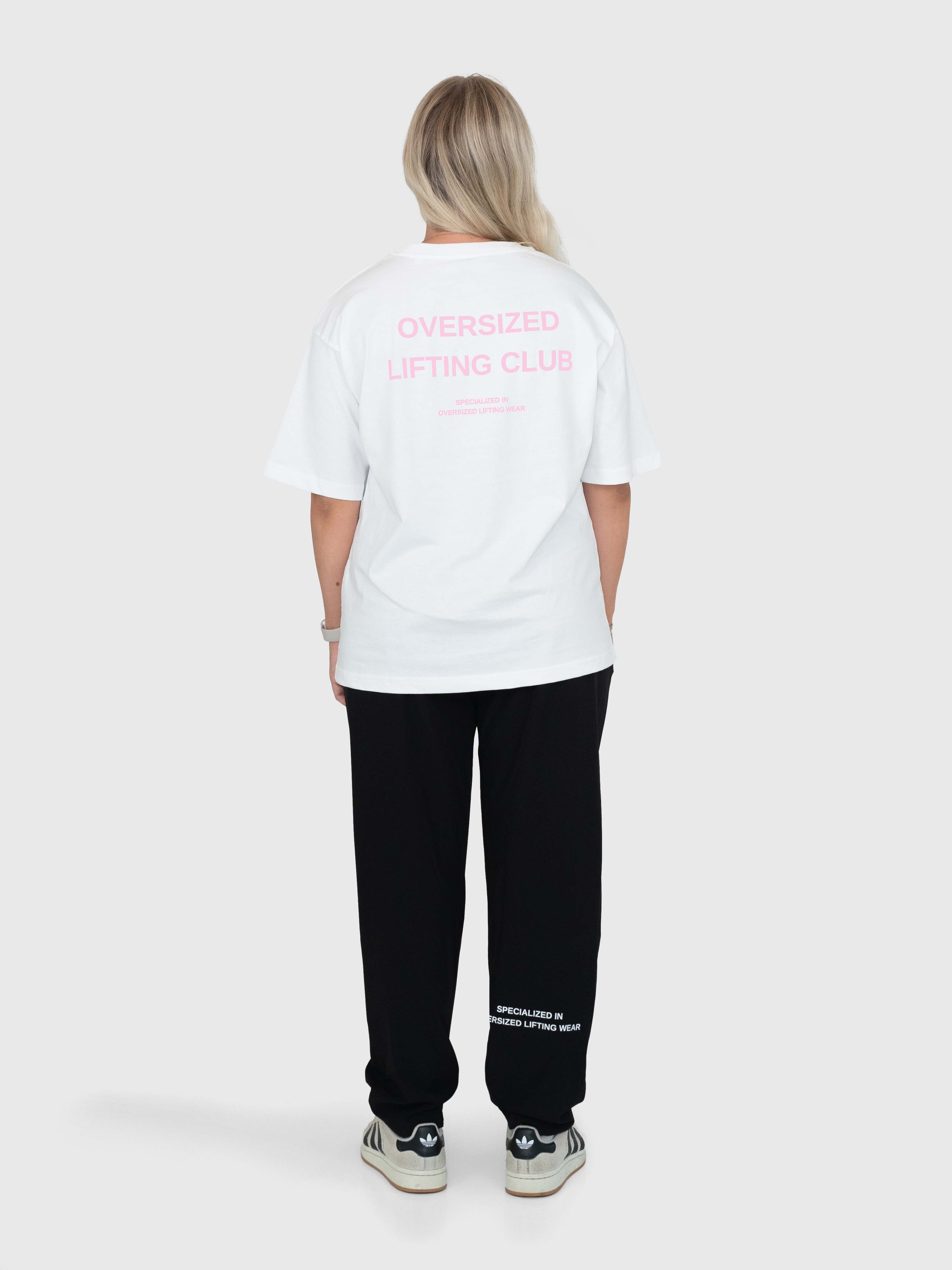 Confidence Box Tee - Wit/roze
