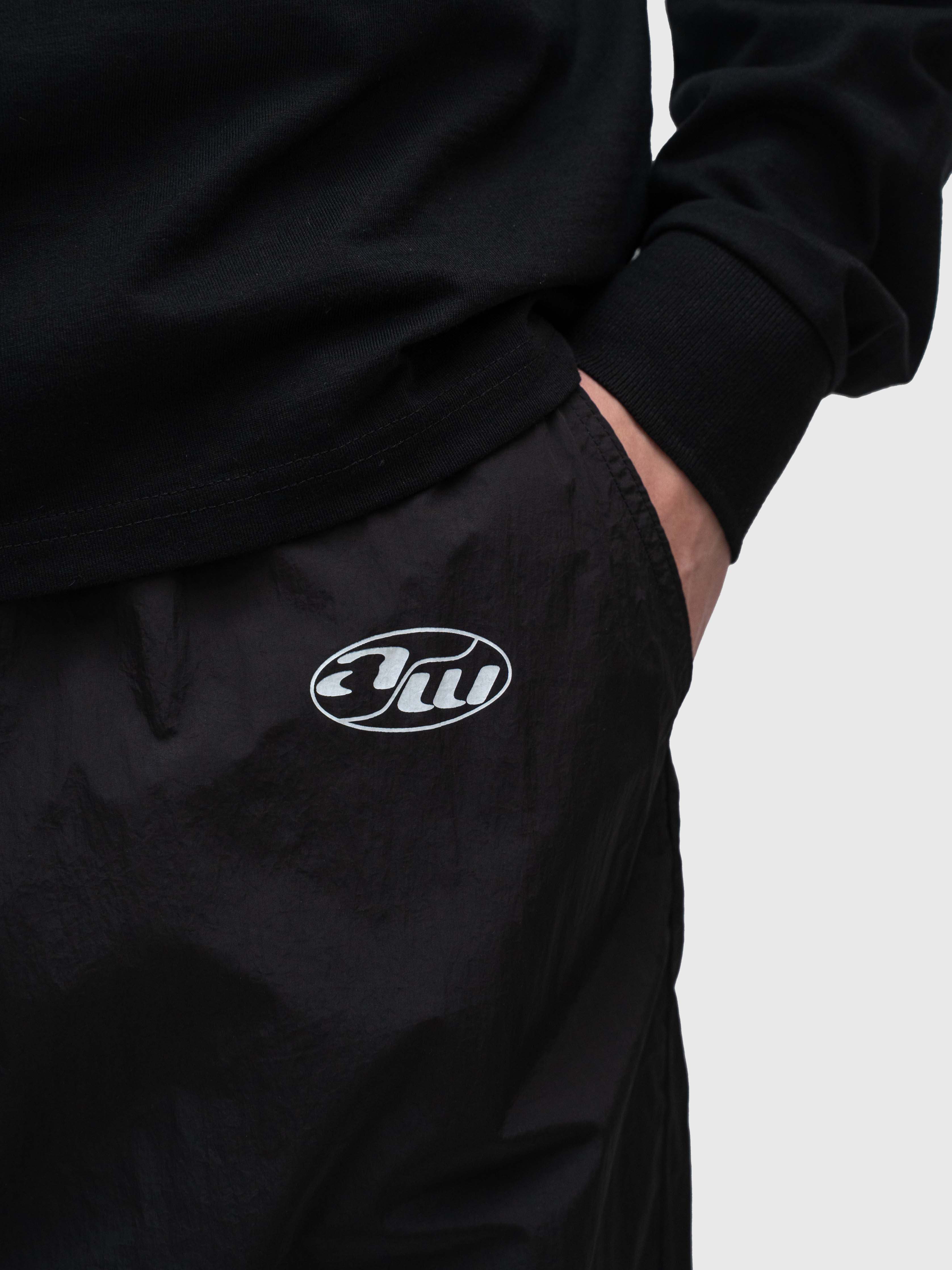 AW Baggy Track Pants - Black/White