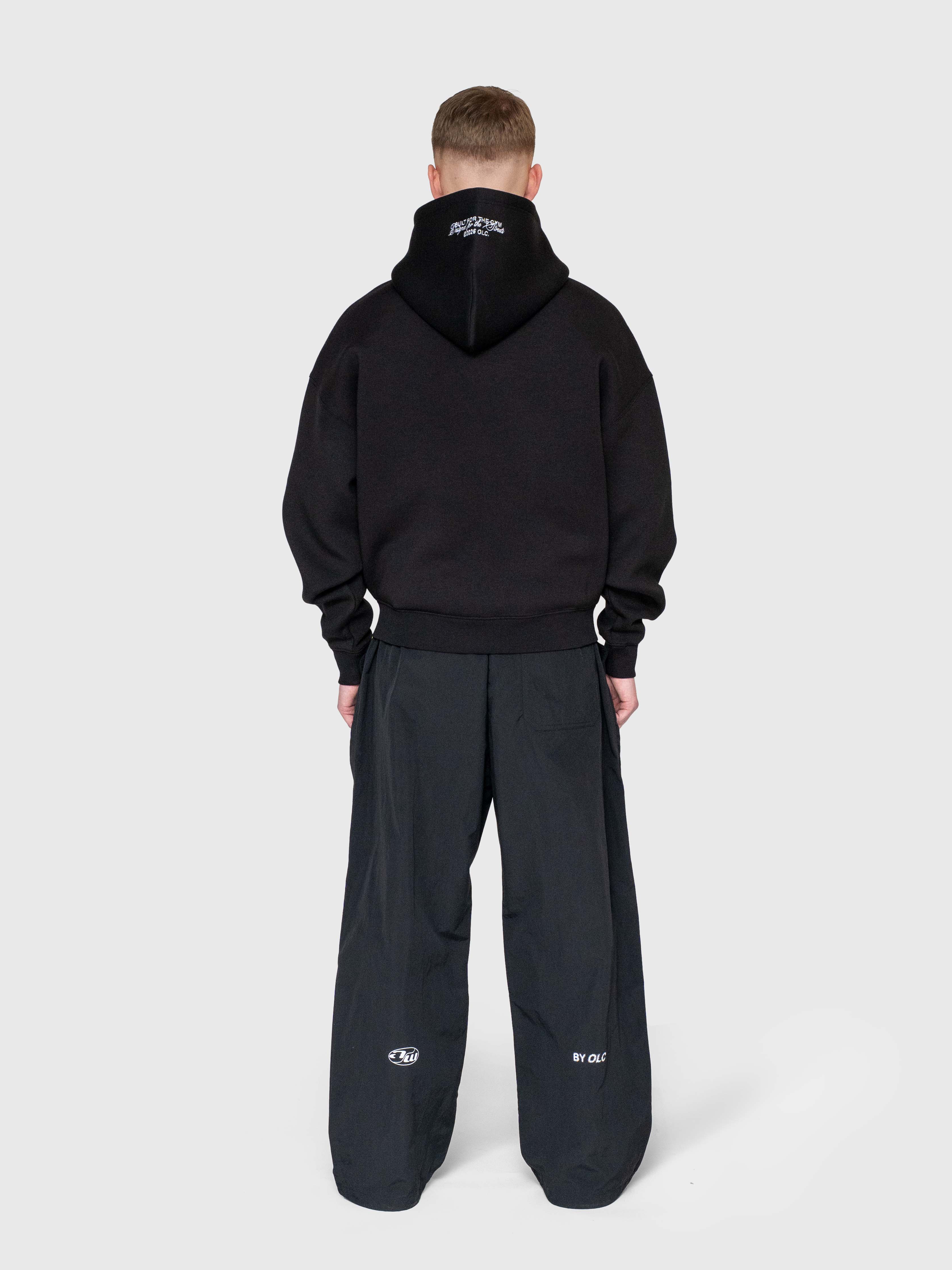 AW Puff Zip Hoodie - Black/White