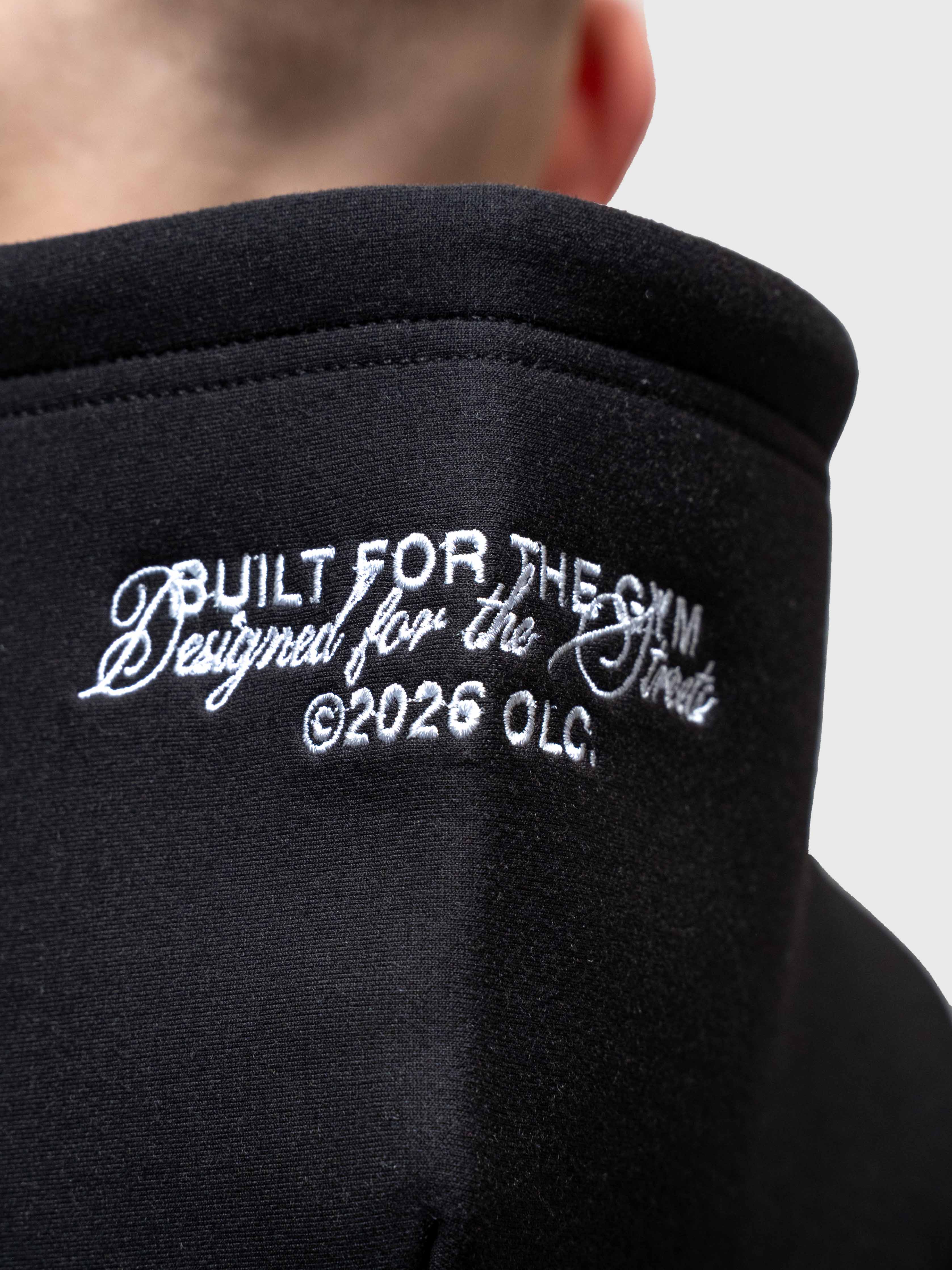 AW Puff Zip Hoodie - Black/White