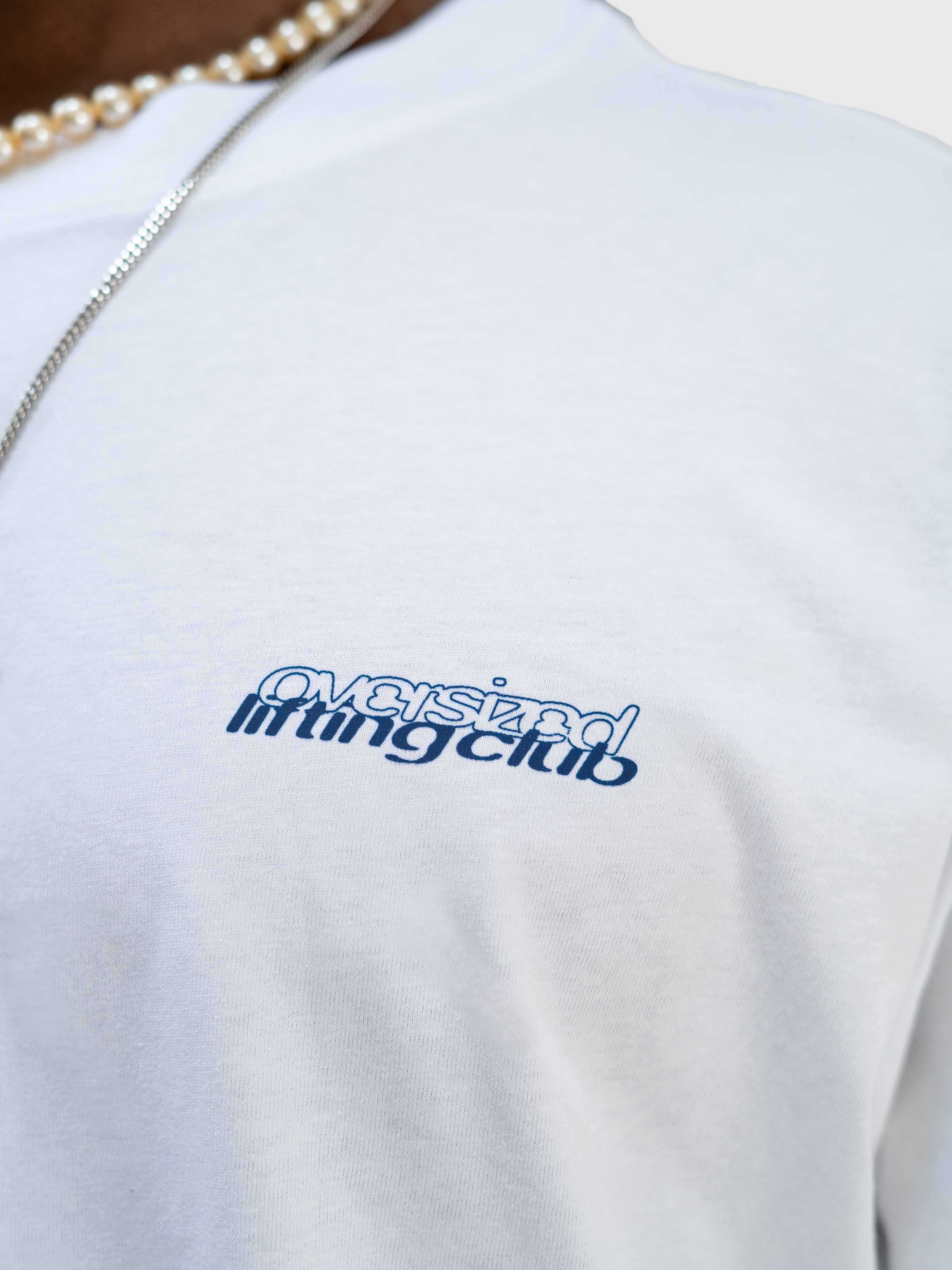 Commitment Box Tee - White/Navy Blue