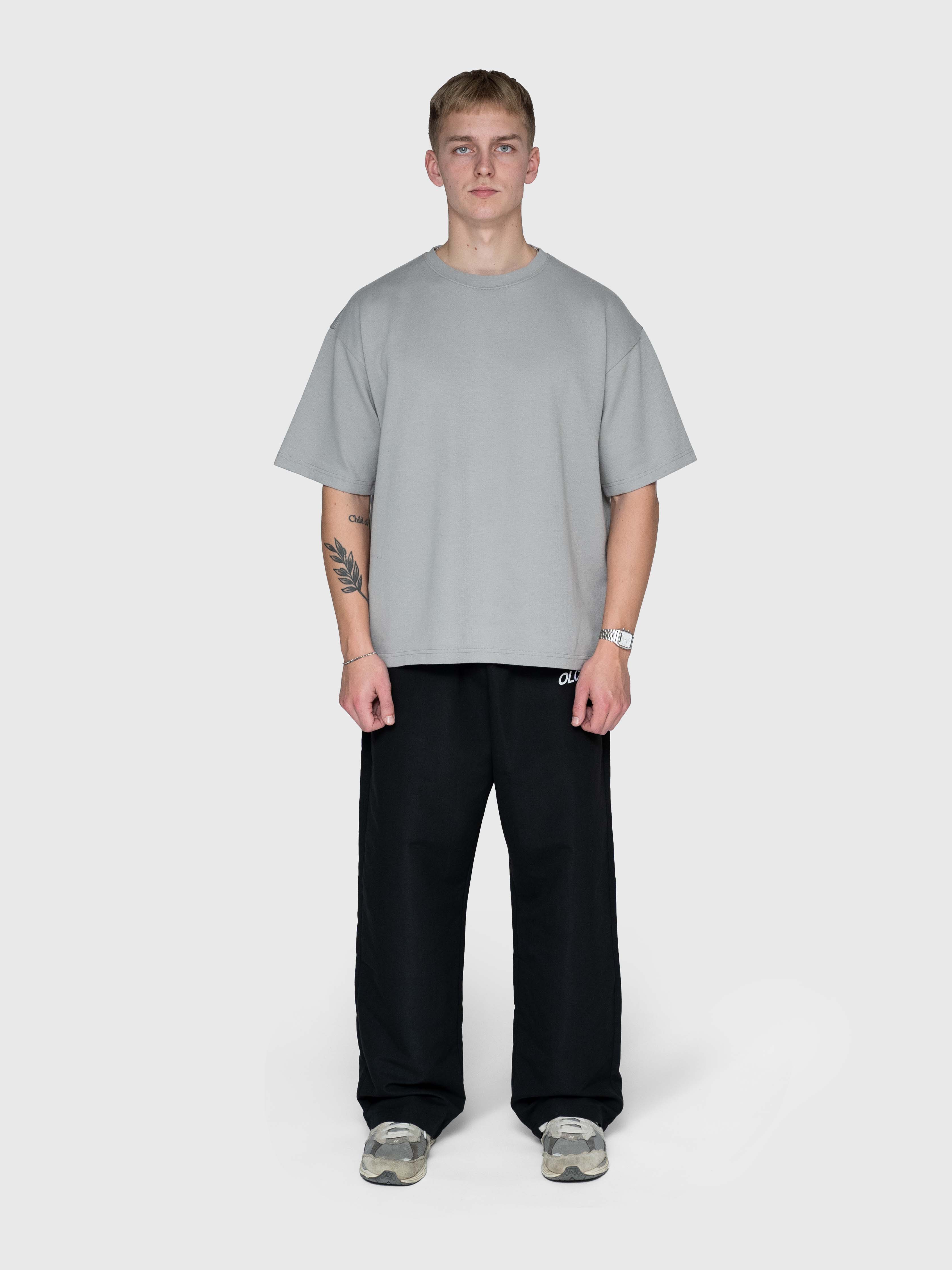Interlock Stamina Box Tee - Neutral Grey/White
