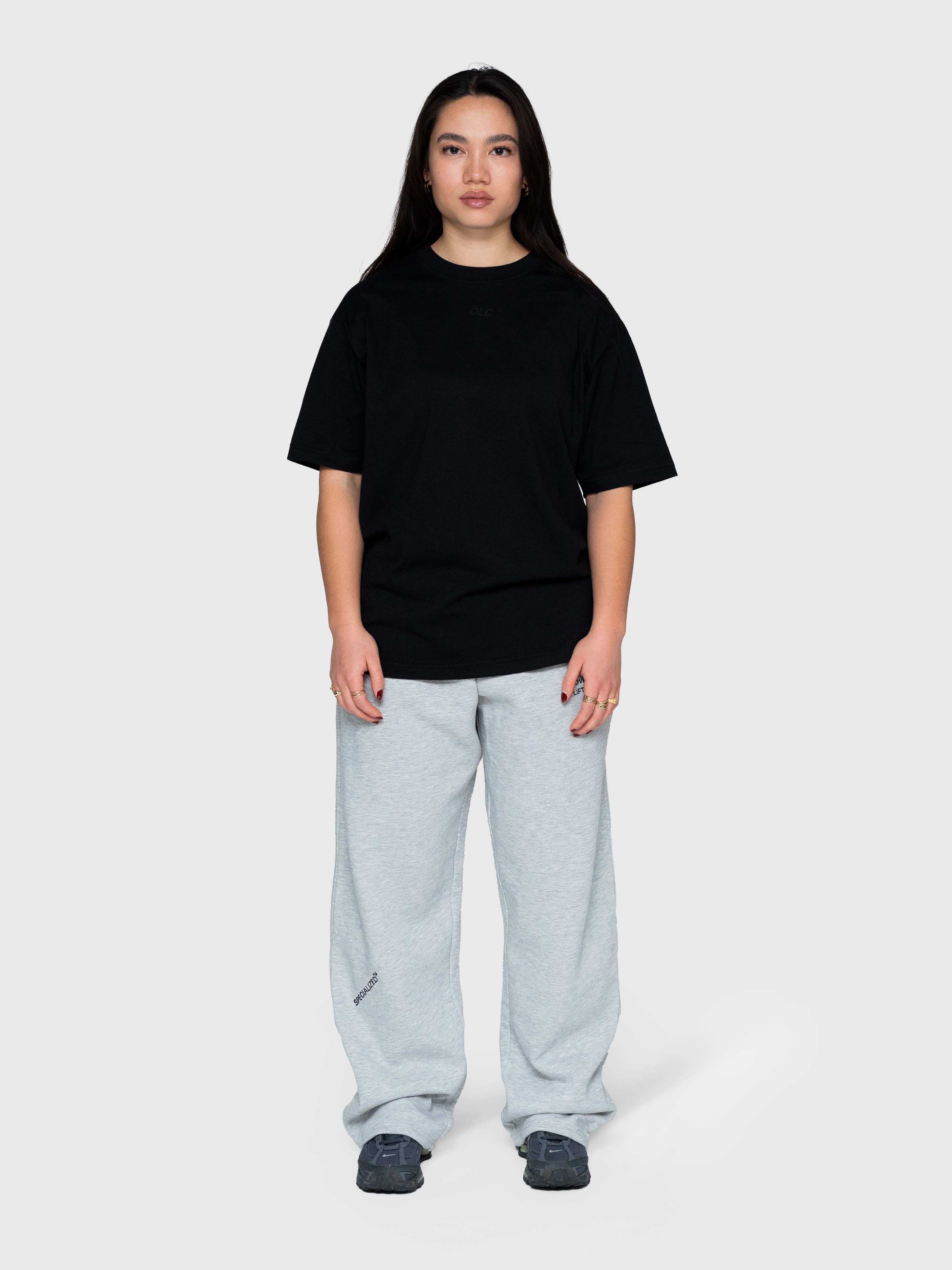 Confidence Straight Sweatpants - Melange Grey/Black