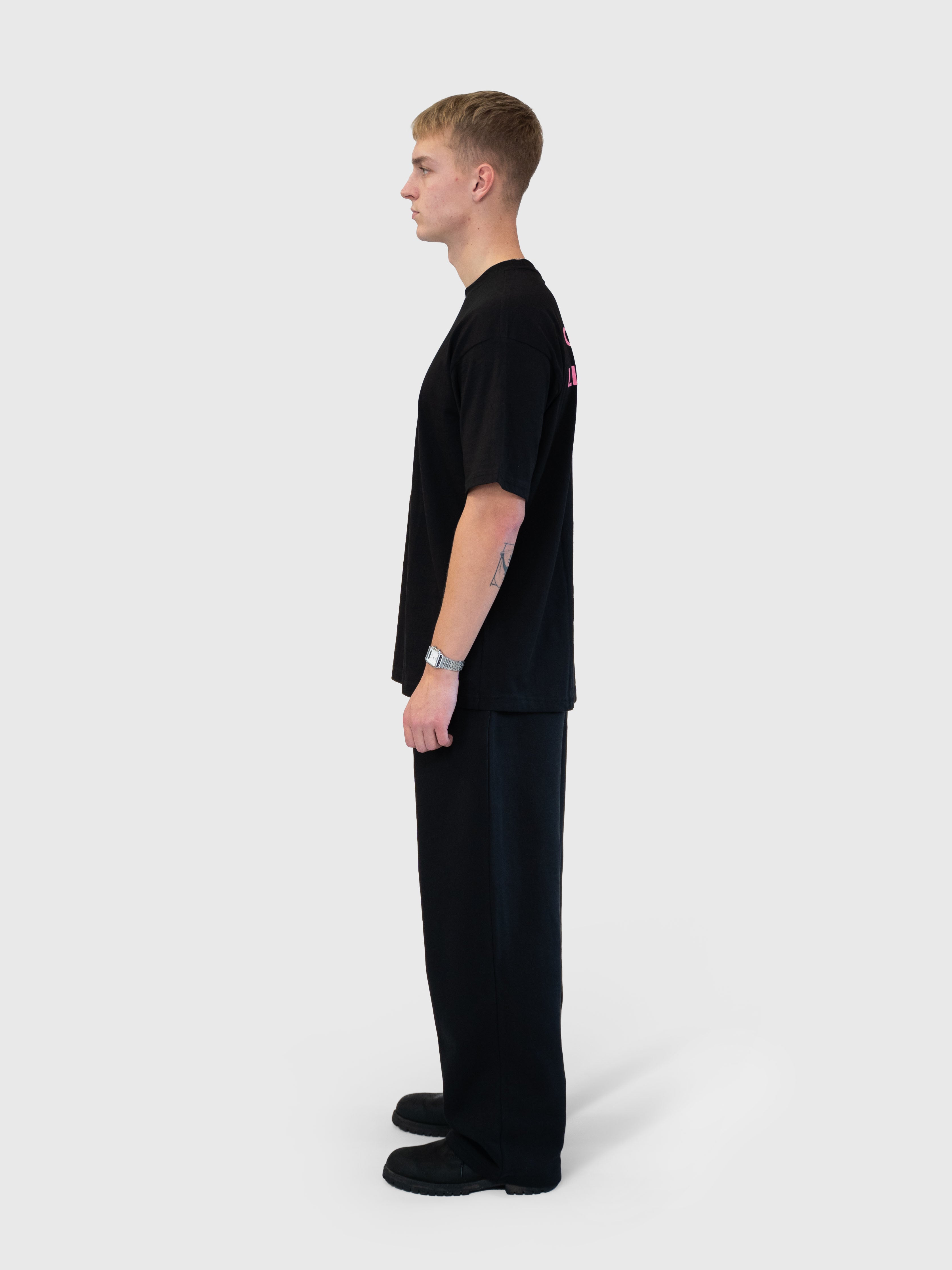 Confidence Straight Sweatpants - Black/White