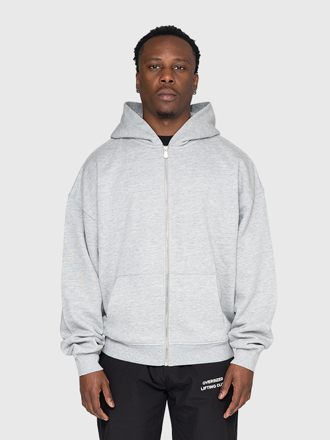Vertrouwen Zip Hoodie - Melange Gray/Forest