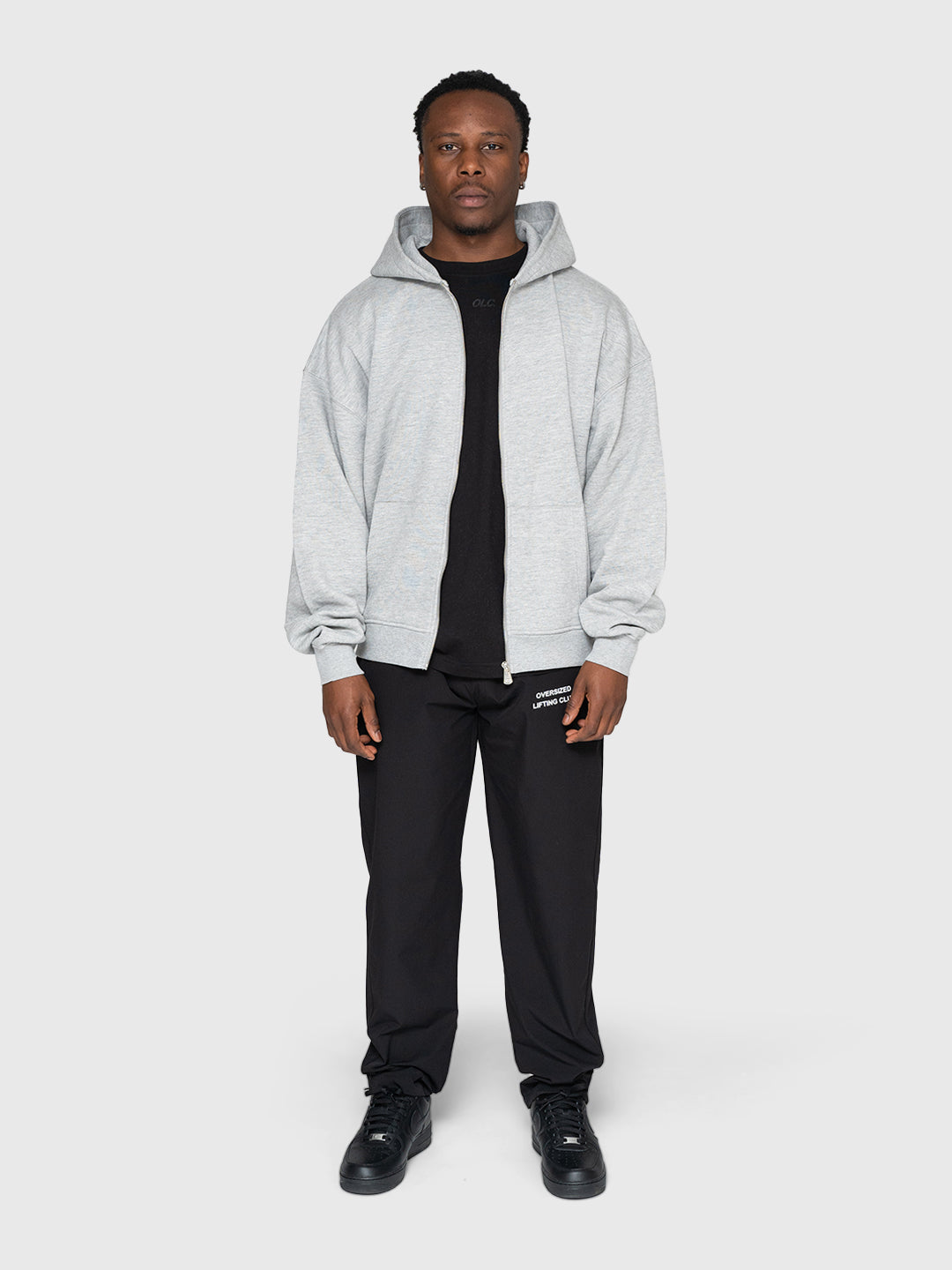 Vertrouwen Zip Hoodie - Melange Gray/Forest