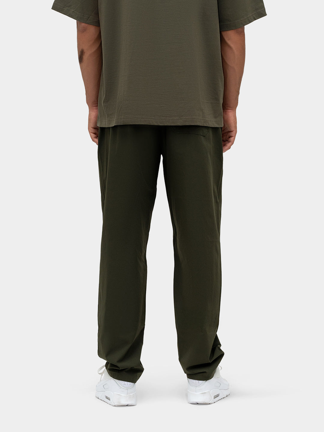 Logo Tech Pants - Khaki/White