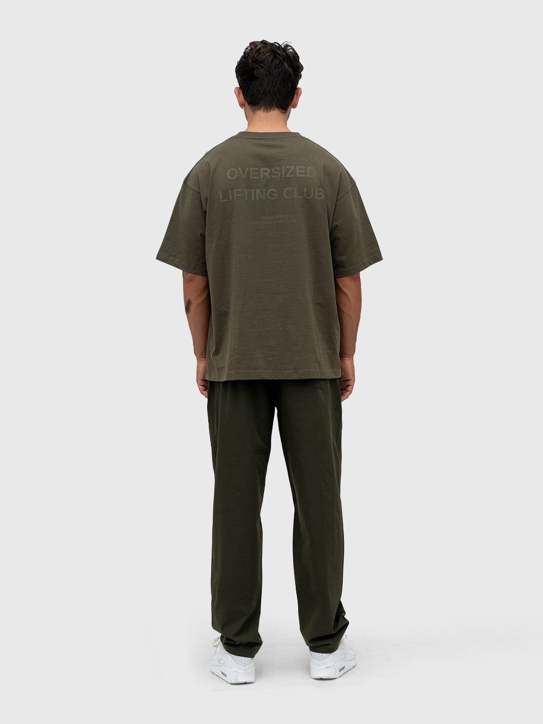 Logo Tech Pants - Khaki/White