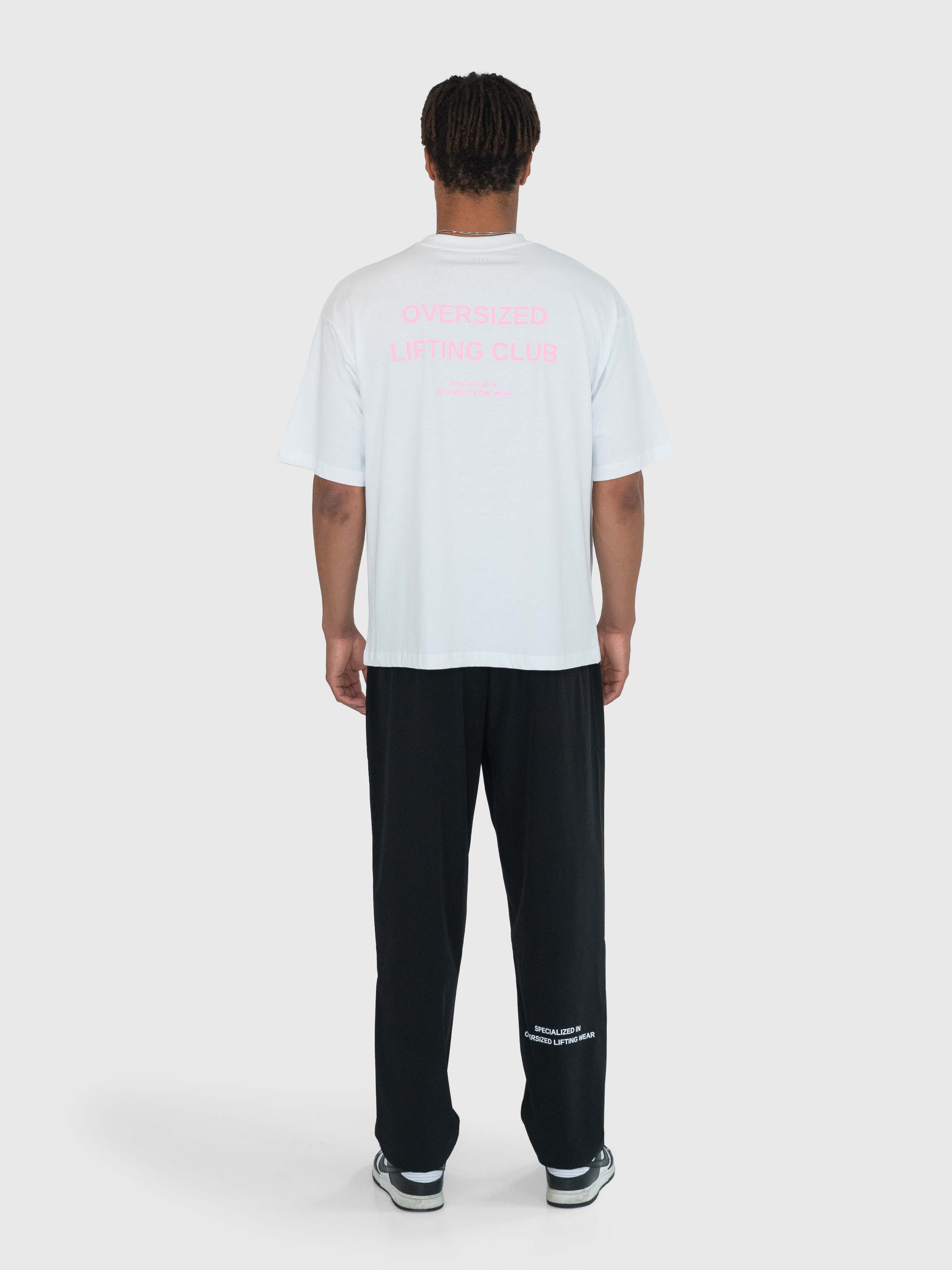Confidence Box Tee - Wit/roze