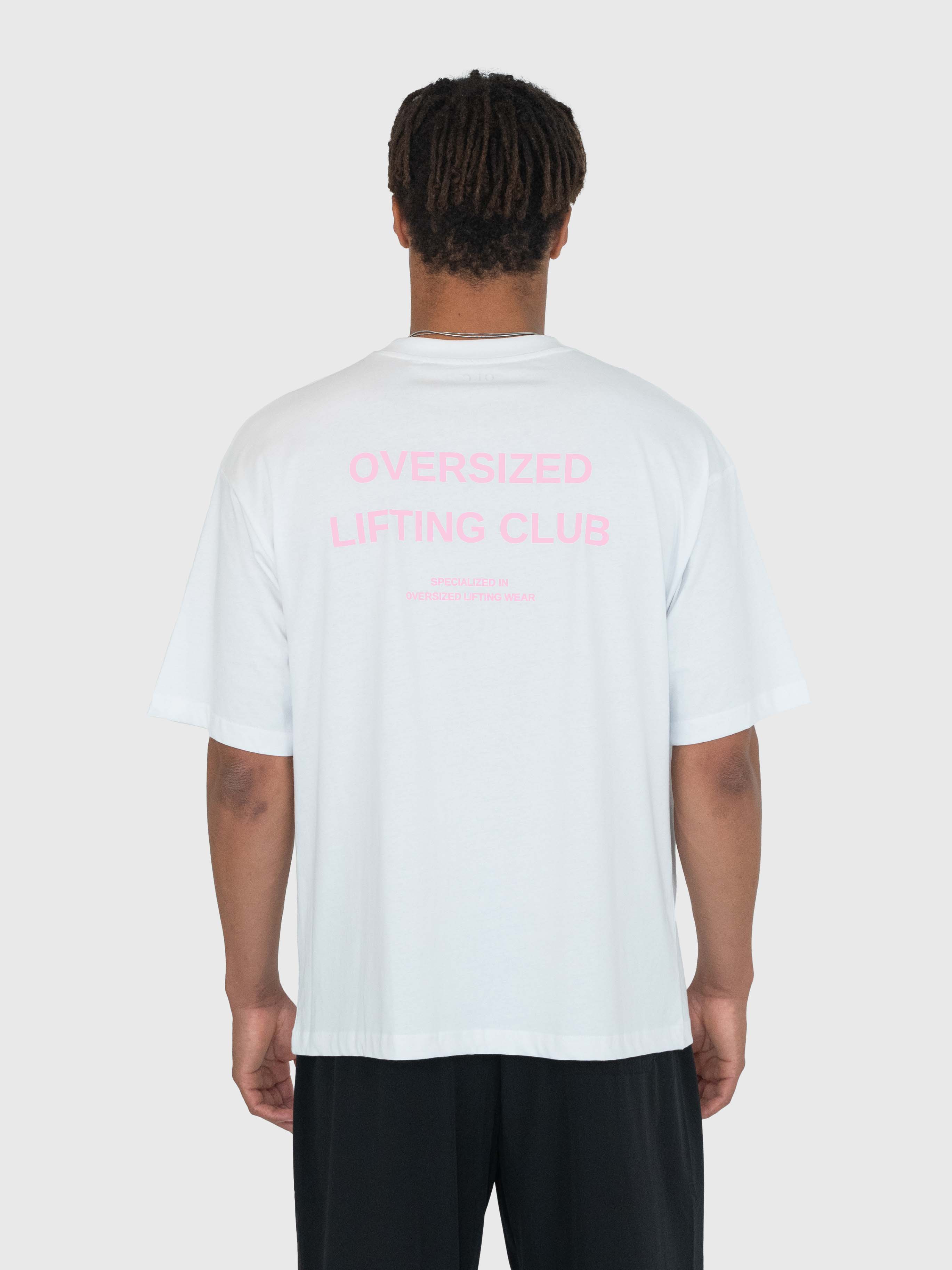 Confidence Box Tee - Wit/roze