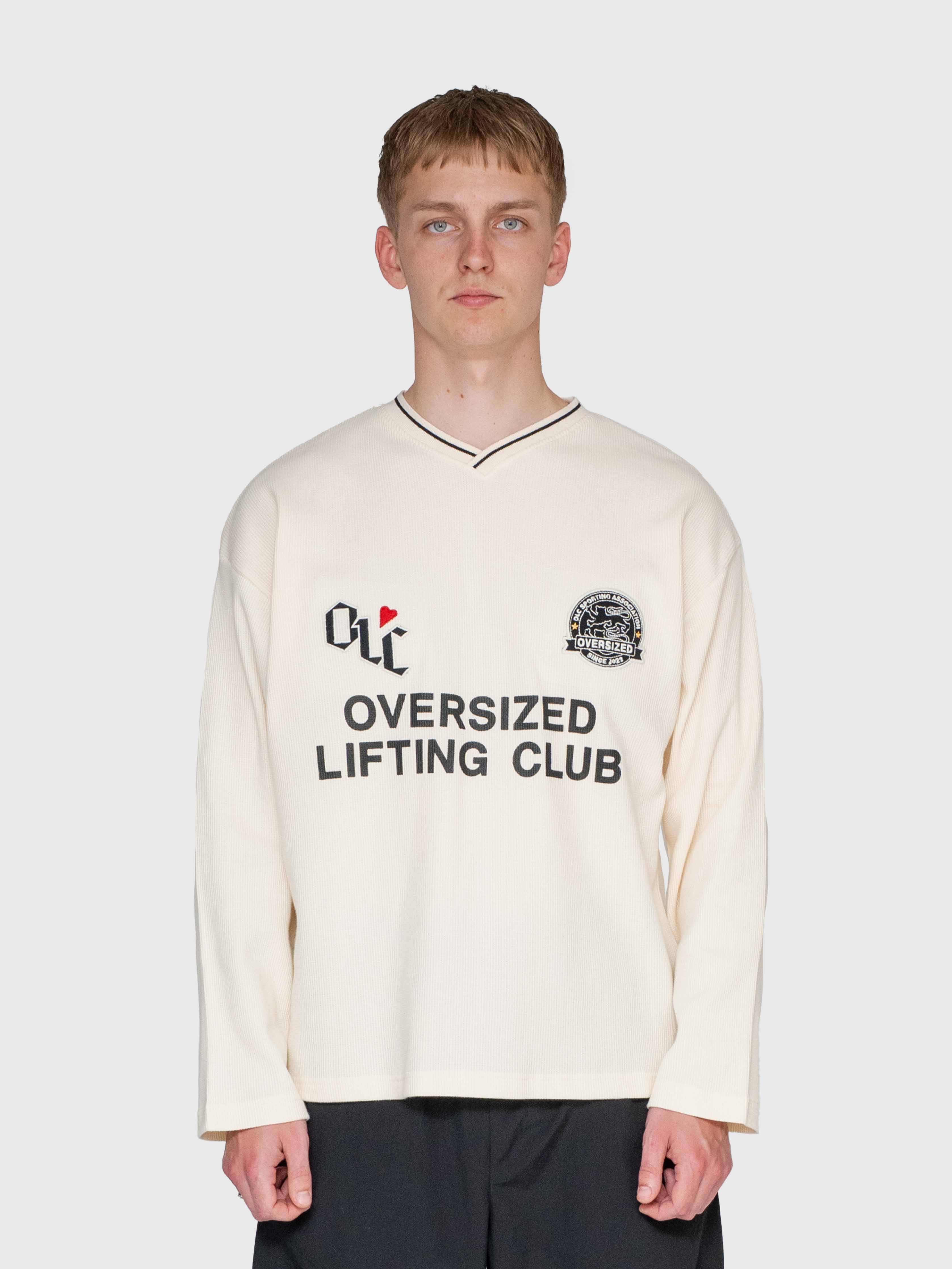 Waffle Football Long Sleeve – White