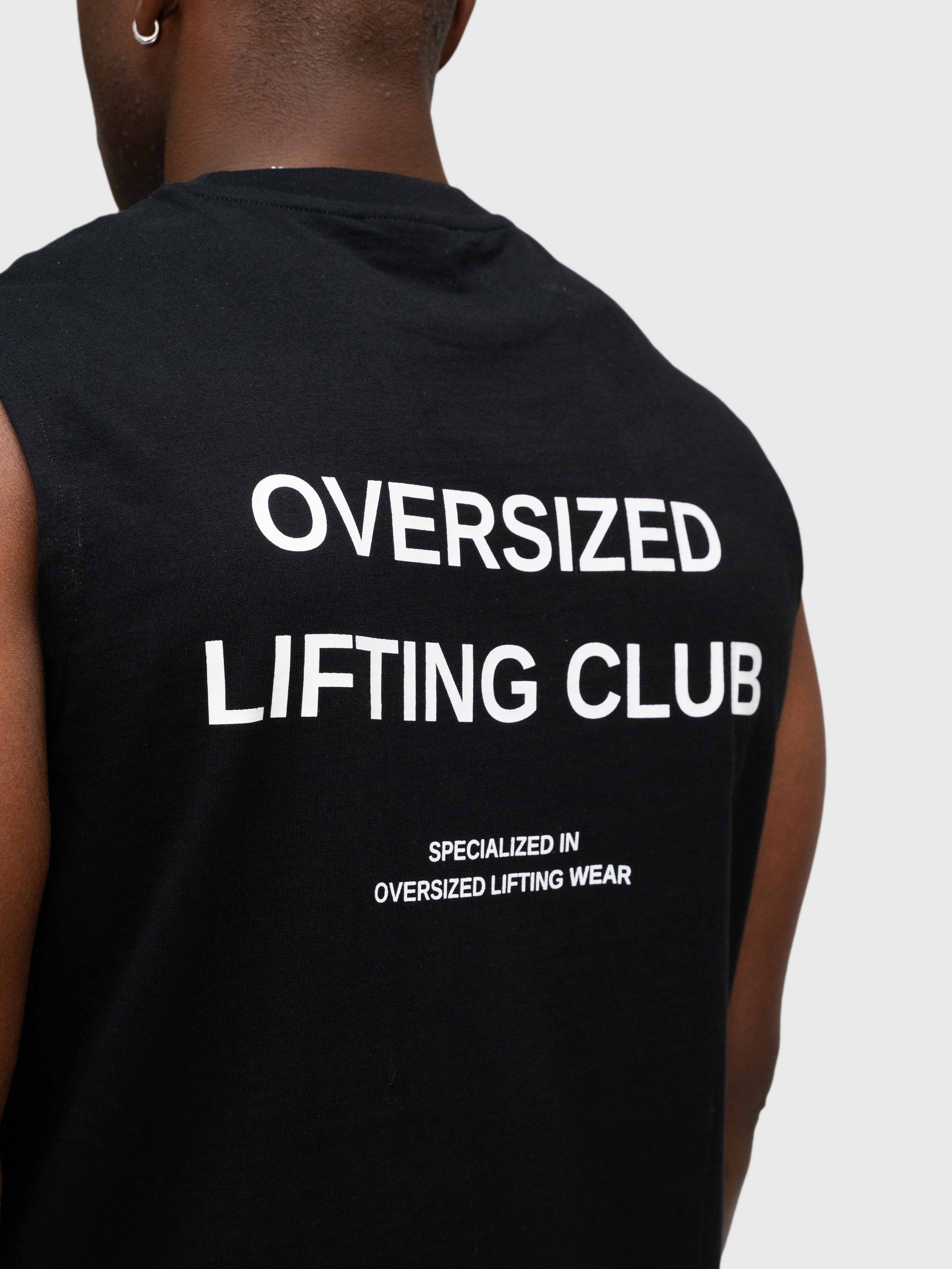 Heavyweight Cut Off Tee - Black/White