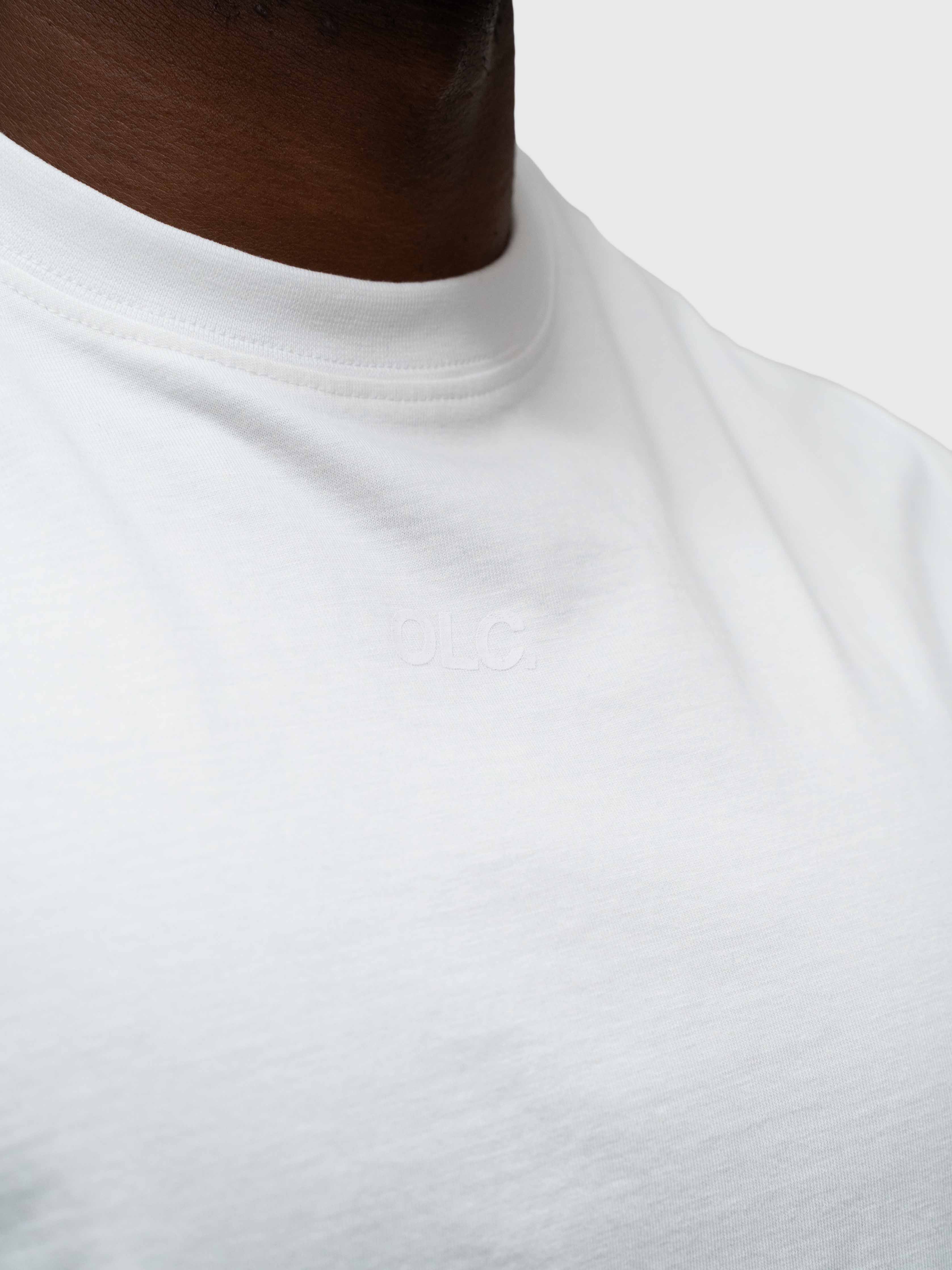 Heavyweight Cut Off Tee - White/Black